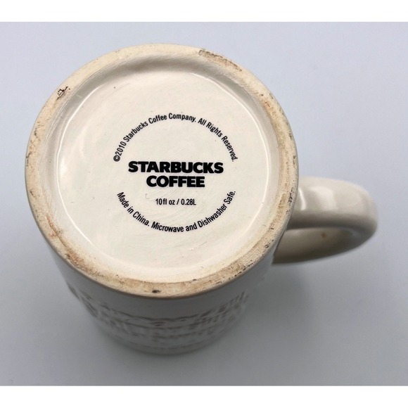 Starbucks 10 oz Holiday Mug – Embossed "Wishing" Design (2010) - Picture 4 of 4